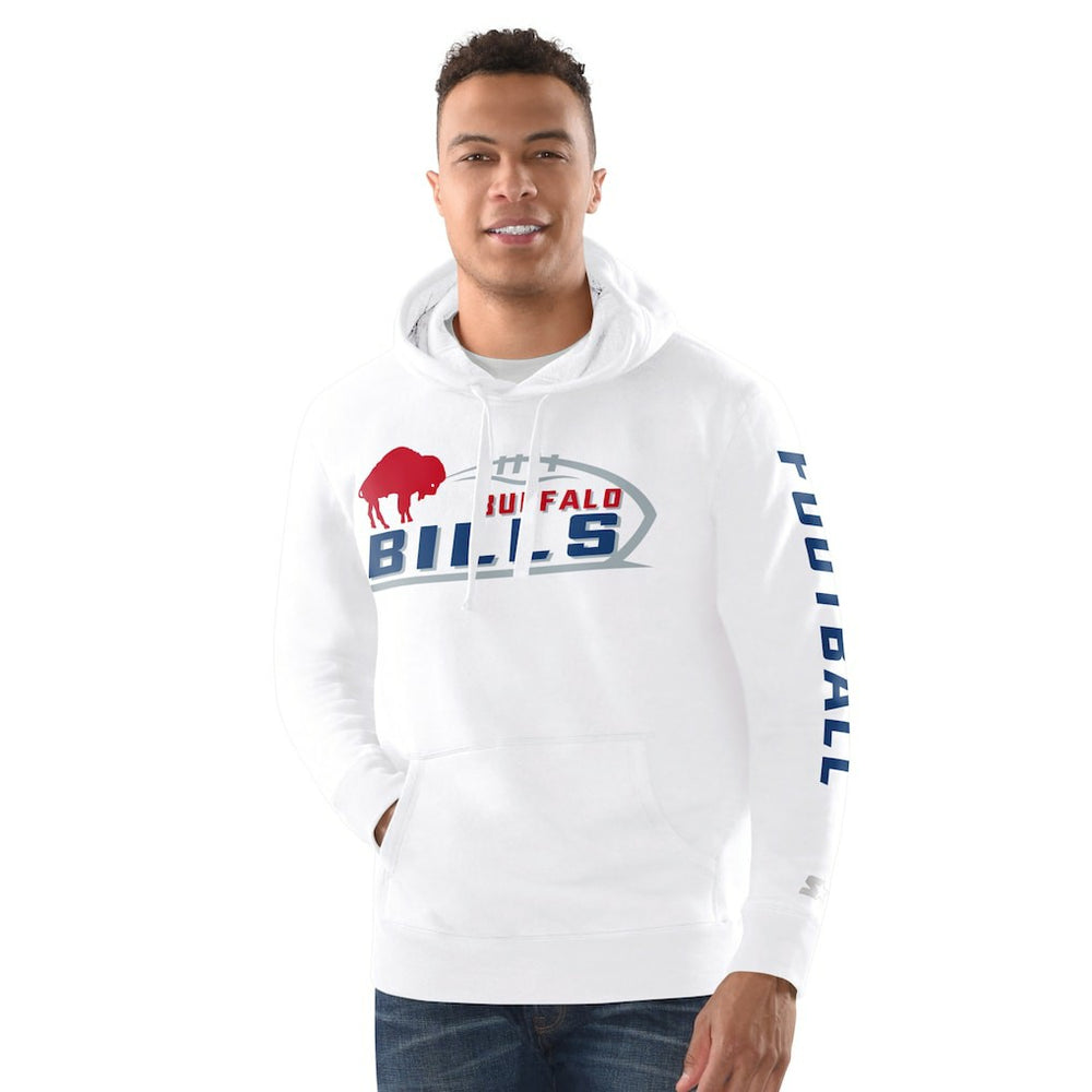 Buffalo Bills Starter Vintage Pullover Hoodie White - NFL