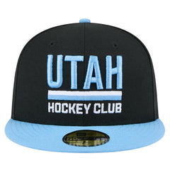 Utah Mammoth - New Era Lockup 1st Season 59FIFTY Fitted Hat Black/Light Blue