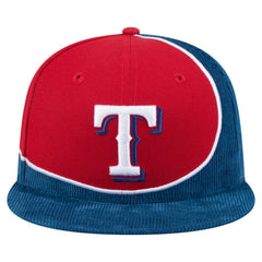Texas Rangers New Era Retro Split Corduroy Snapback Hat On Sale