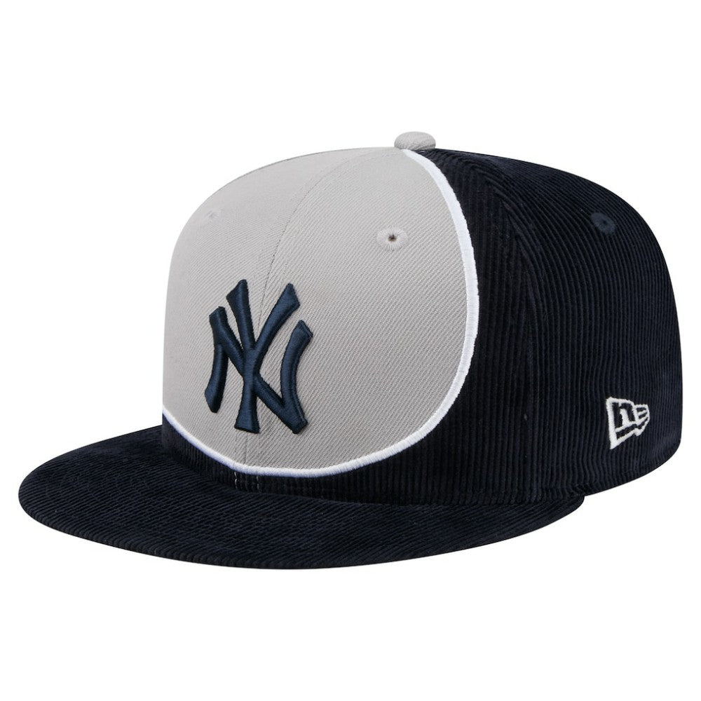 New York Yankees New Era Retro Split Corduroy Snapback Hat Lifestyle