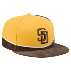 San Diego Padres New Era Retro Split Corduroy Snapback Hat Clearance