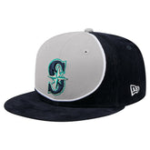 Seattle Mariners New Era Retro Split Corduroy Snapback Hat Clearance