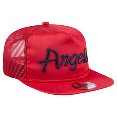 Los Angeles Angels New Era Retro Satin Script Golfer Adjustable Hat for sale