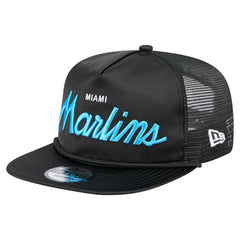 Miami Marlins New Era Retro Satin Script Golfer Adjustable Hat Online