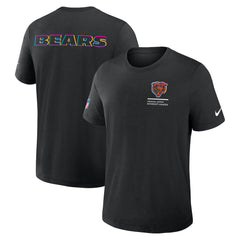 Chicago Bears Tall 2025 NFL Crucial Catch Tri-Blend Dri-FIT T-Shirt Black - Nike