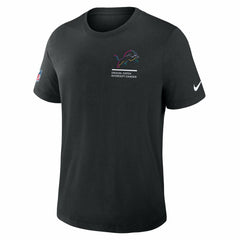 Detroit Lions Tall 2025 NFL Crucial Catch Tri-Blend Dri-FIT T-Shirt Black - Nike