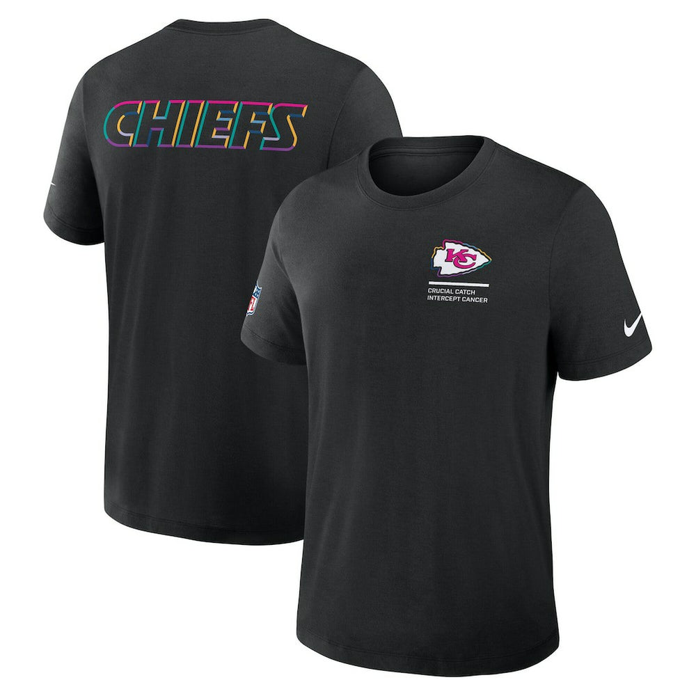 Kansas City Chiefs Tall 2025 NFL Crucial Catch Tri-Blend Dri-FIT T-Shirt Black - Nike