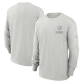 Las Vegas Raiders Essential Heavy Max90 Long Sleeve T-Shirt Gray - Nike