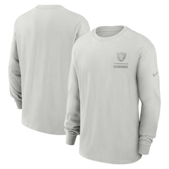 Las Vegas Raiders Essential Heavy Max90 Long Sleeve T-Shirt Gray - Nike