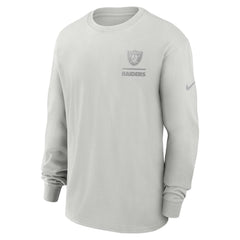 Las Vegas Raiders Essential Heavy Max90 Long Sleeve T-Shirt Gray - Nike