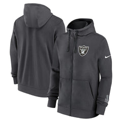 Las Vegas Raiders Primetime Club Full-Zip Hoodie Anthracite - Nike