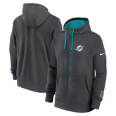 Miami Dolphins Primetime Club Full-Zip Hoodie Anthracite - Nike