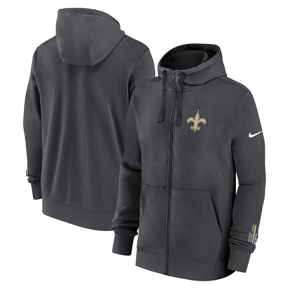 New Orleans Saints Primetime Club Full-Zip Hoodie Anthracite - Nike