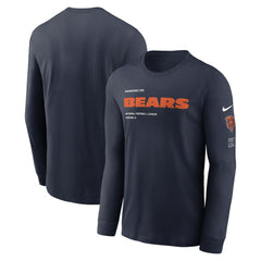 Chicago Bears Play to Win Essential Long Sleeve T-Shirt Navy - Nike