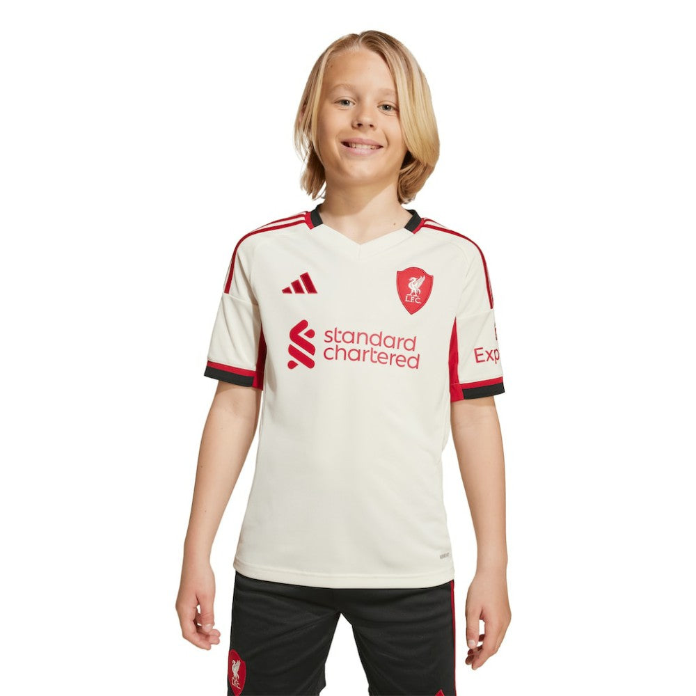 Adidas Liverpool Youth 2025/26 Away Replica Jerseys - White
