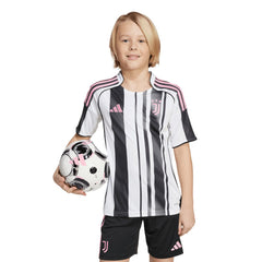 Adidas Juventus Youth 2025/26 Home Replica Jerseys - White