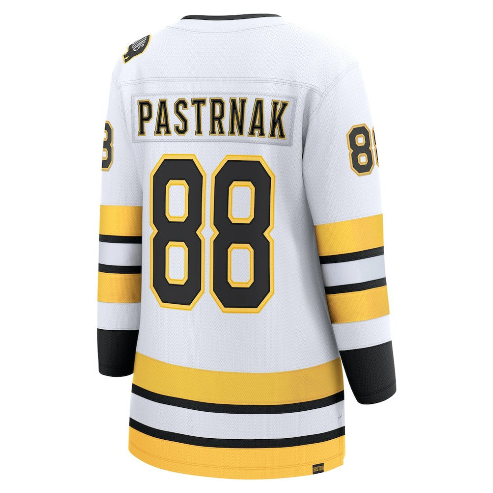 David Pastrnak Boston Bruins Fanatics Women's Away Breakaway Player Jersey - White | NHL Jerseys