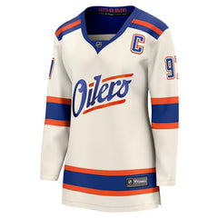 Connor McDavid Edmonton Oilers - Fanatics Women's Alternate Breakaway Jersey Light Beige