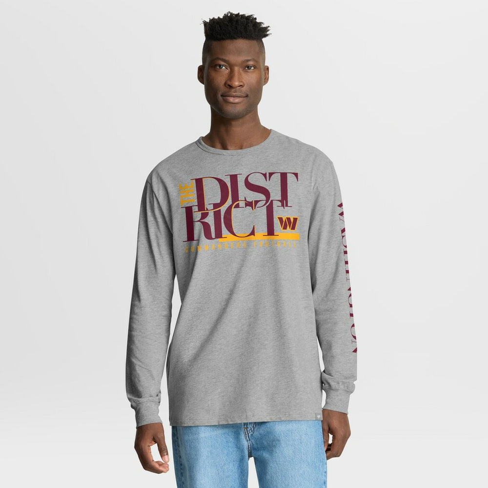 Washington Commanders Hometown Sweep Legacy Long Sleeve T-Shirt Heather Gray - Fanatics