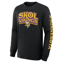 Minnesota Vikings Hometown Sweep Legacy Long Sleeve T-Shirt Black - Fanatics