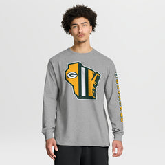 Green Bay Packers Hometown Sweep Legacy Long Sleeve T-Shirt Heather Gray - Fanatics