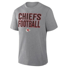 Kansas City Chiefs First Down Tribute Tri-Blend T-Shirt Heather Gray - Fanatics