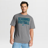 Seattle Seahawks First Down Tribute Tri-Blend T-Shirt Heather Gray - Fanatics