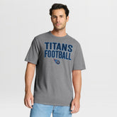 Tennessee Titans First Down Tribute Tri-Blend T-Shirt Heather Gray - Fanatics