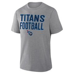 Tennessee Titans First Down Tribute Tri-Blend T-Shirt Heather Gray - Fanatics