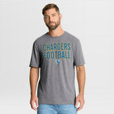 Los Angeles Chargers First Down Tribute Tri-Blend T-Shirt Heather Gray - Fanatics