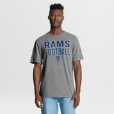 Los Angeles Rams First Down Tribute Tri-Blend T-Shirt Heather Gray - Fanatics