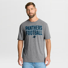 Carolina Panthers First Down Tribute Tri-Blend T-Shirt Heather Gray - Fanatics