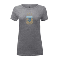 Argentina National Team 1863FC Women's Color Badge Tri-Blend T-Shirts - Heather Gray