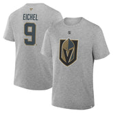 Jack Eichel Vegas Golden Knights Fanatics Authentic Stack Name & Number T-Shirt Heather Gray