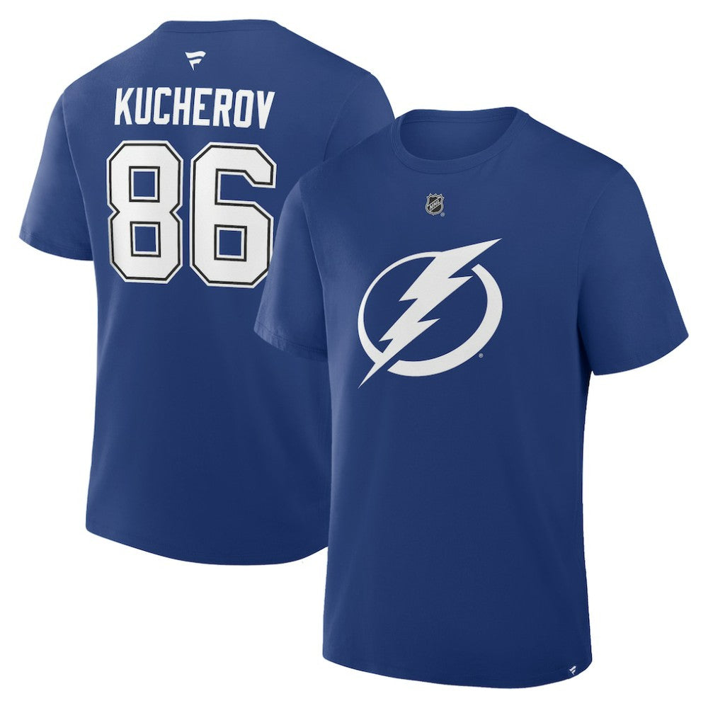 Nikita Kucherov Tampa Bay Lightning - Fanatics Authentic Stack Name & Number T-Shirt Blue