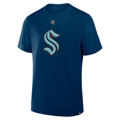 Philipp Grubauer Seattle Kraken Fanatics Authentic Stack Name & Number T-Shirt Navy
