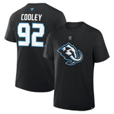 Logan Cooley Utah Mammoth - Fanatics Authentic Stack Name & Number T-Shirt Black