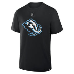 Logan Cooley Utah Mammoth - Fanatics Authentic Stack Name & Number T-Shirt Black