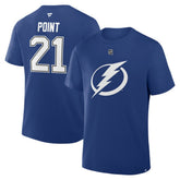 Brayden Point Tampa Bay Lightning - Fanatics Authentic Stack Name & Number T-Shirt Blue