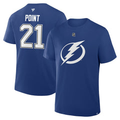 Brayden Point Tampa Bay Lightning - Fanatics Authentic Stack Name & Number T-Shirt Blue