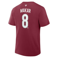 Cale Makar Colorado Avalanche - Fanatics Authentic Stack Name & Number T-Shirt Burgundy