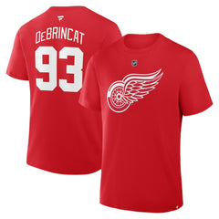 Alex DeBrincat Detroit Red Wings - Fanatics Authentic Stack Name & Number T-Shirt Red