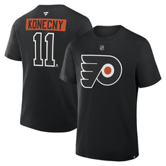 Travis Konecny Philadelphia Flyers - Fanatics Authentic Stack Name & Number T-Shirt Black