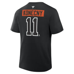 Travis Konecny Philadelphia Flyers - Fanatics Authentic Stack Name & Number T-Shirt Black