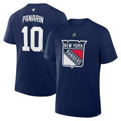 Artemi Panarin New York Rangers Fanatics Authentic Stack Name & Number T-Shirt Navy