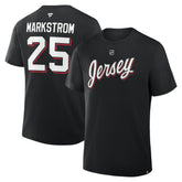 Jacob Markstrom New Jersey Devils - Fanatics Authentic Stack Name & Number T-Shirt Black