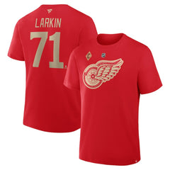 Dylan Larkin Detroit Red Wings - Fanatics Authentic Stack Name & Number T-Shirt Red