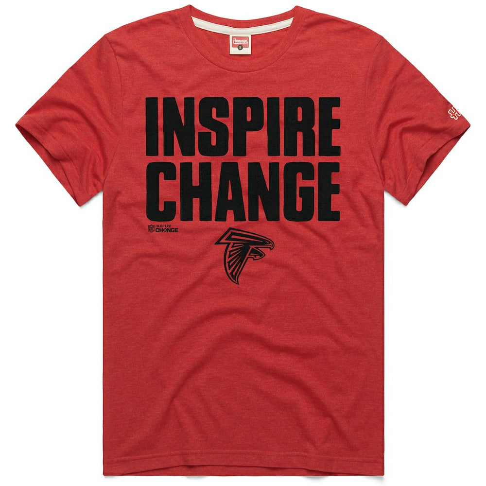 Atlanta Falcons Homage Unisex 2024 Inspire Change Tri-Blend T-Shirt Red - NFL