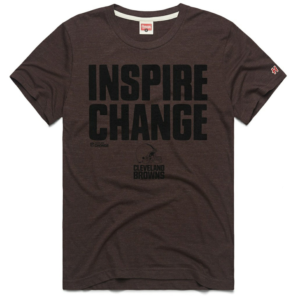 Cleveland Browns Homage Unisex 2024 Inspire Change Tri-Blend T-Shirt Brown - NFL
