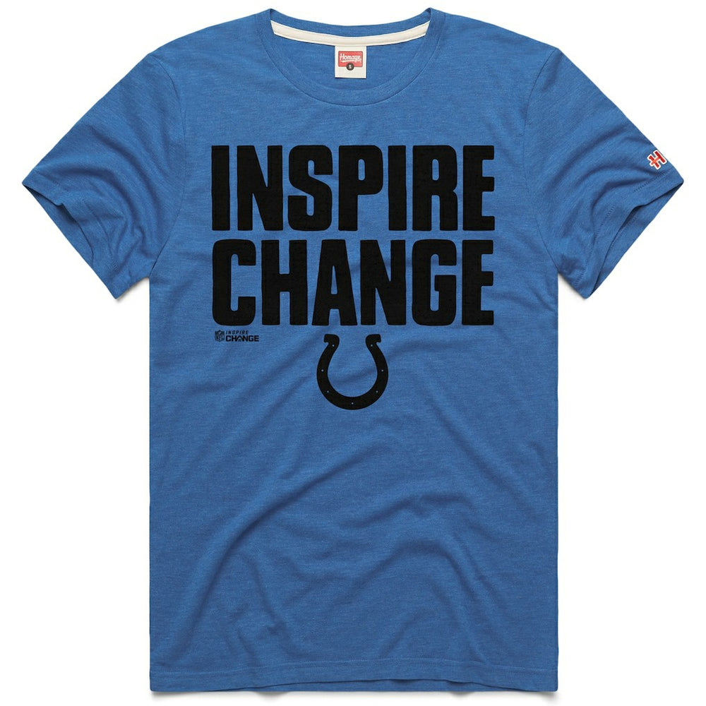 Indianapolis Colts Homage Unisex 2024 Inspire Change Tri-Blend T-Shirt Royal - NFL